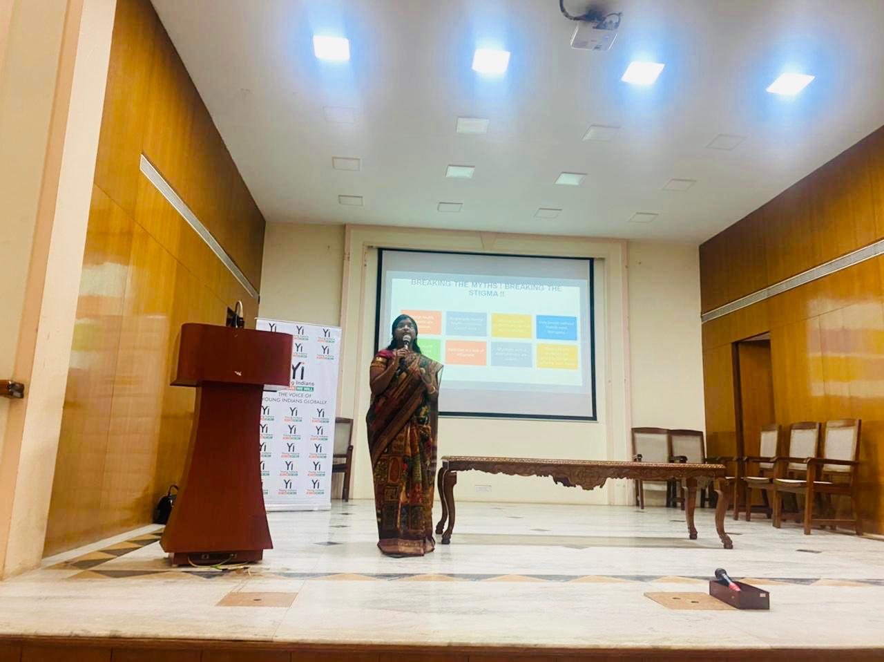 Seminar on "Mental Health" by Ms. Saadhvi Nirmal, Assistant professor, MSCIMHR for nearly 250 students of Thiagarajar Engineering College, Madurai